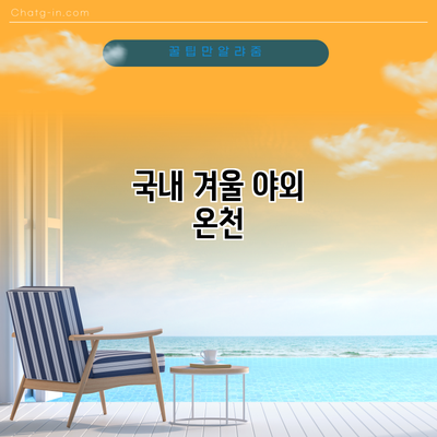 국내 겨울 야외 온천