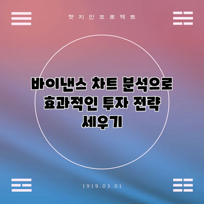 바이낸스 차트 분석으로 효과적인 투자 전략 세우기