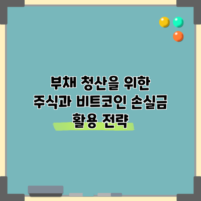 부채 청산을 위한 주식과 비트코인 손실금 활용 전략