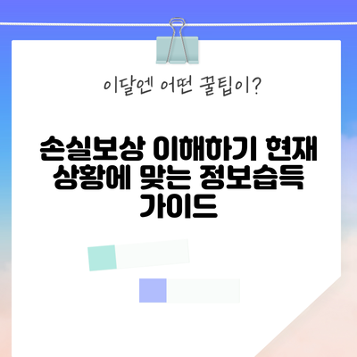 손실보상 이해하기: 현재 상황에 맞는 정보습득 가이드
