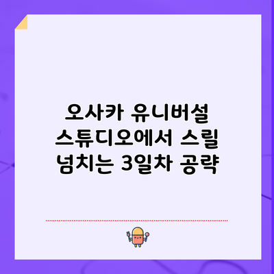 오사카 유니버설 스튜디오에서 스릴 넘치는 3일차 공략
