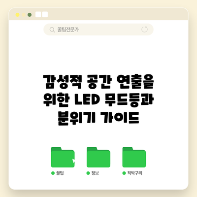 감성적 공간 연출을 위한 LED 무드등과 분위기 가이드
