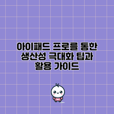 아이패드 프로를 통한 생산성 극대화: 팁과 활용 가이드