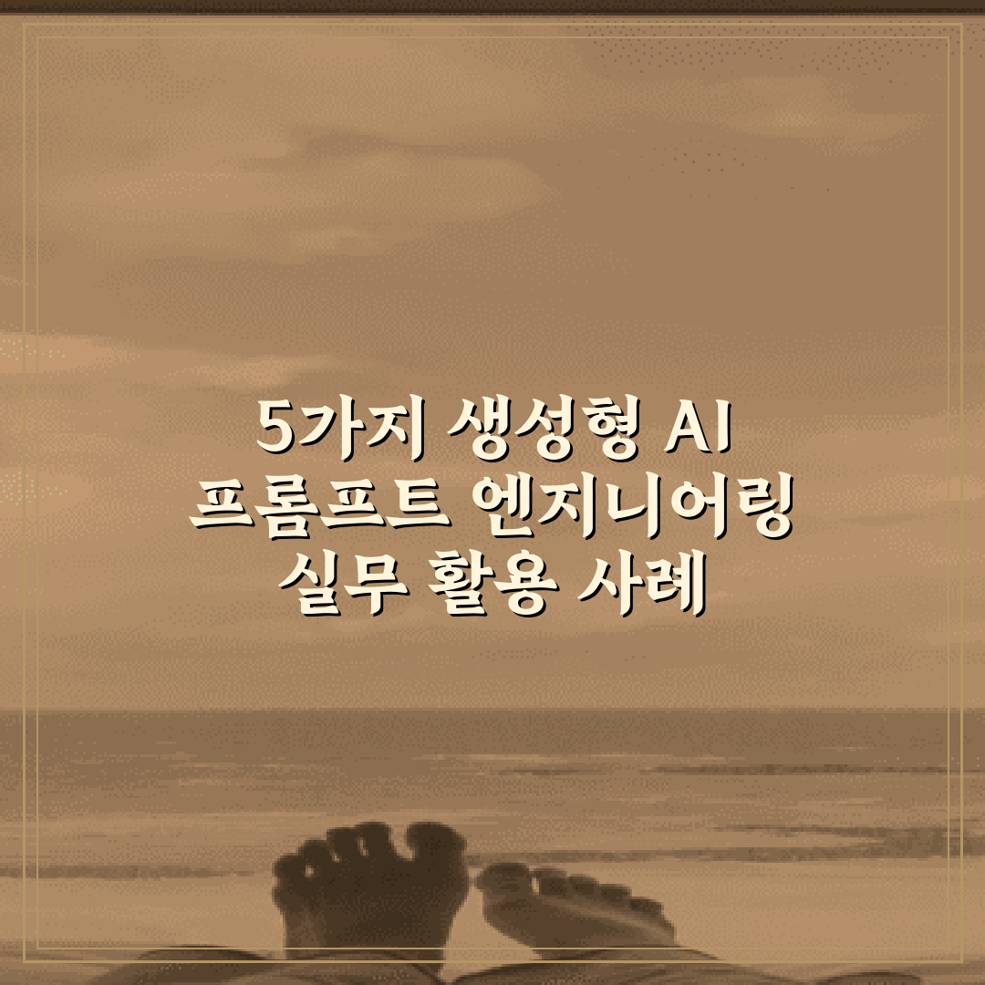 5가지 생성형 AI 프롬프트 엔지니어링 실무 활용 사례