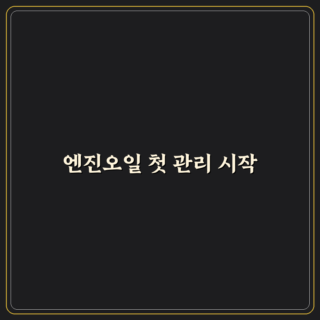 엔진오일 교체 주기 증상과 자가 점검 방법 사용후기