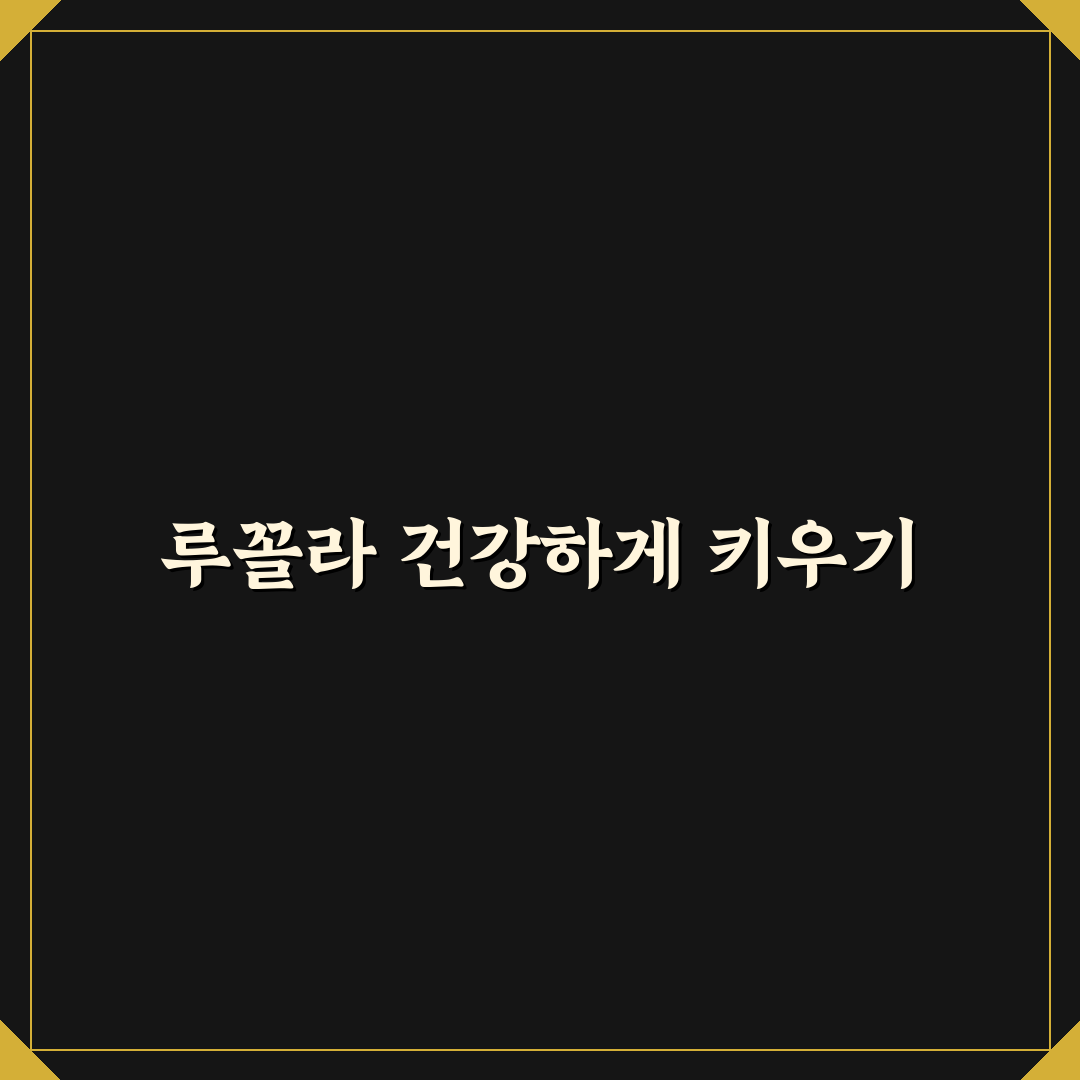 루꼴라 웃자람 원인과 관리 5가지 체크포인트 분석