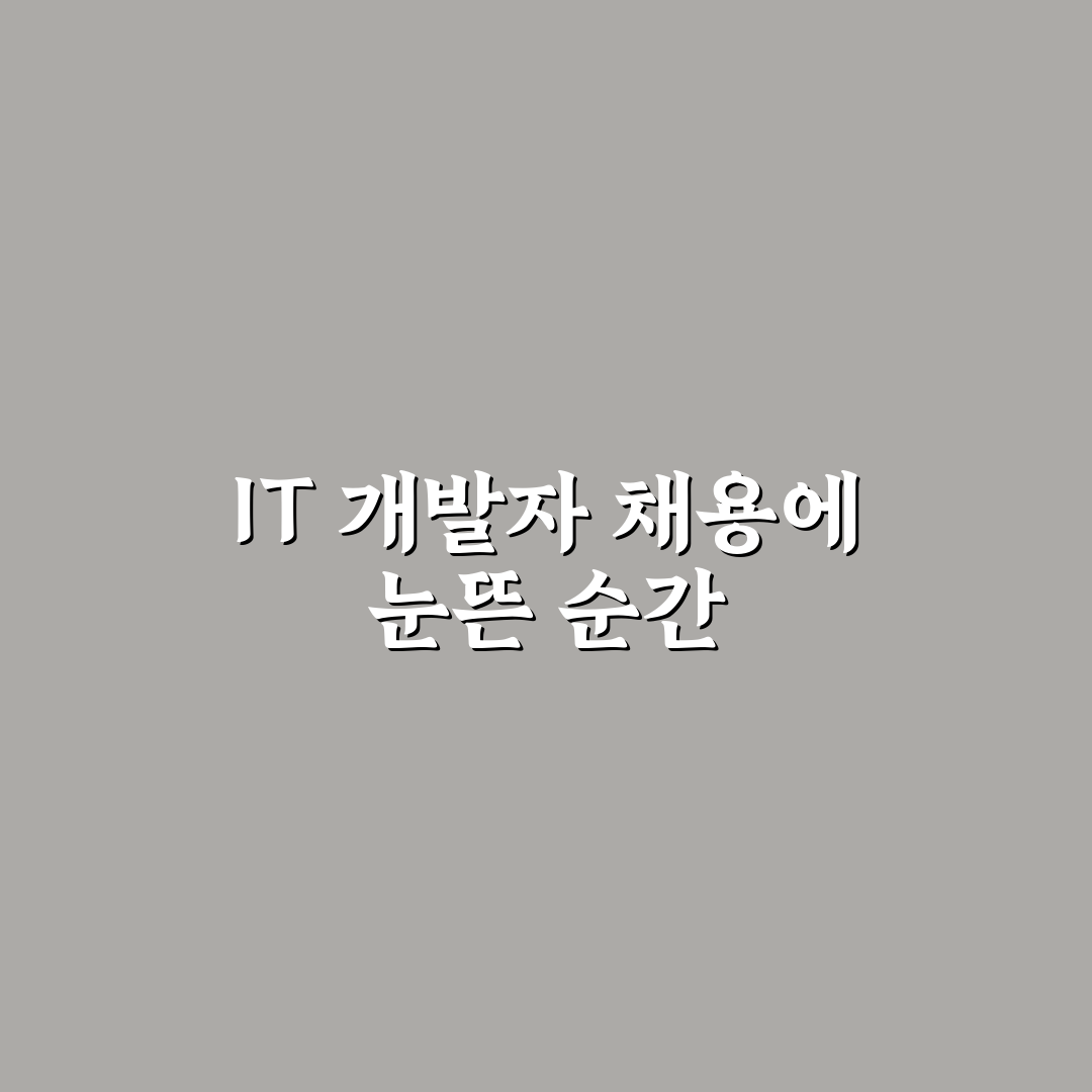 IT 개발자 채용 시장 트렌드와 언어별 수요 분석 및 준비 전략 리얼후기