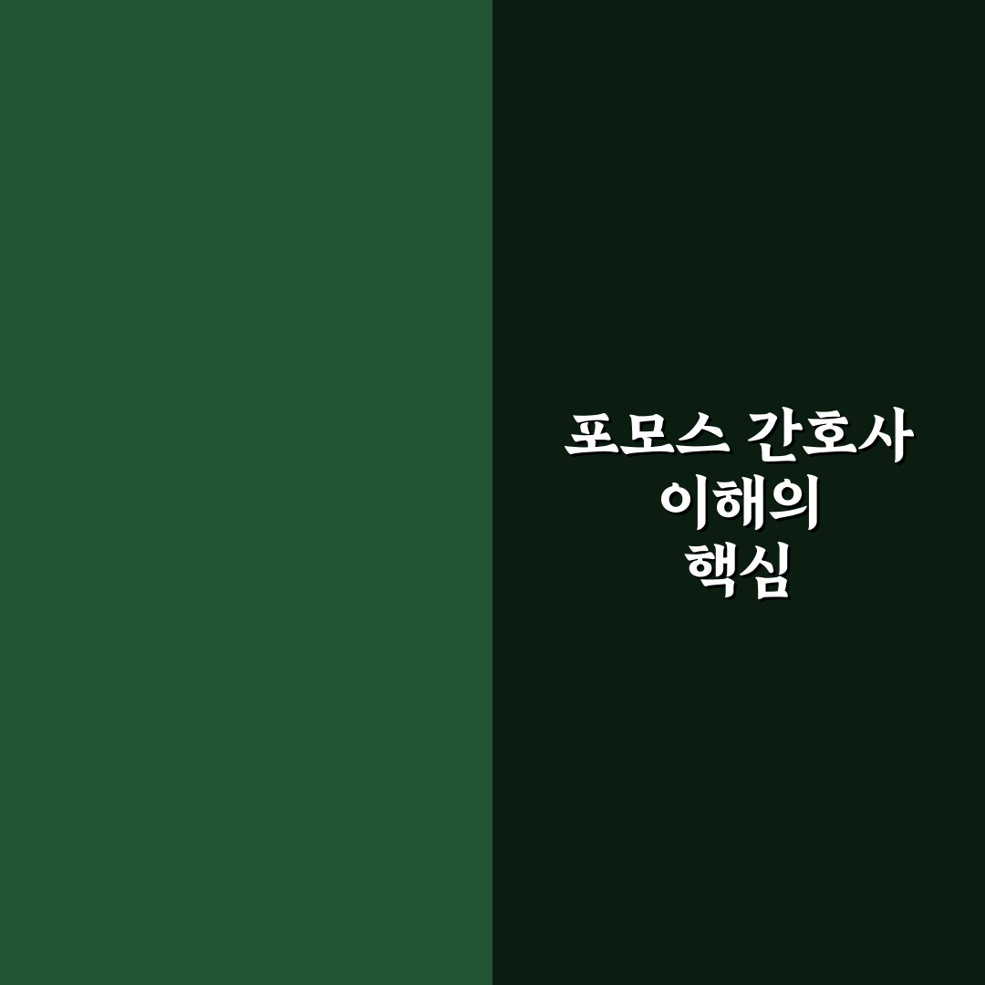 포모스 간호사 업무 비교와 효율성 판단 기준 총정리