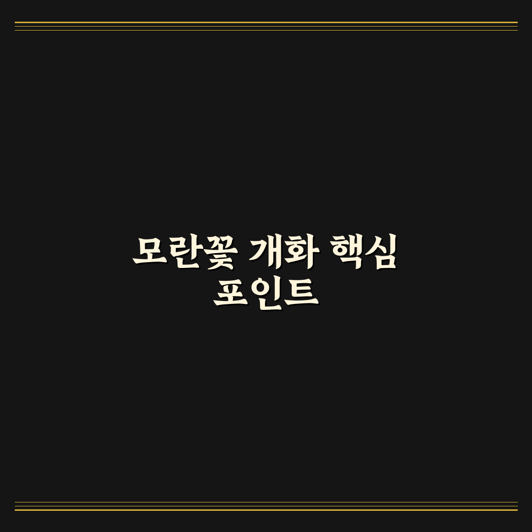 모란꽃 개화시기 기준과 지역별 차이 분석 가이드