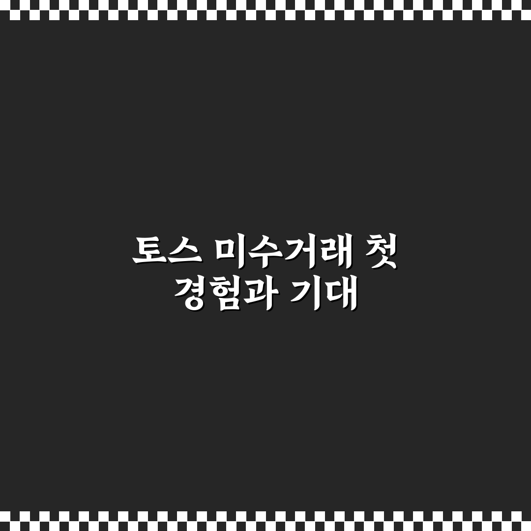 토스 미수거래 직접 이용해보니 주의할 점들