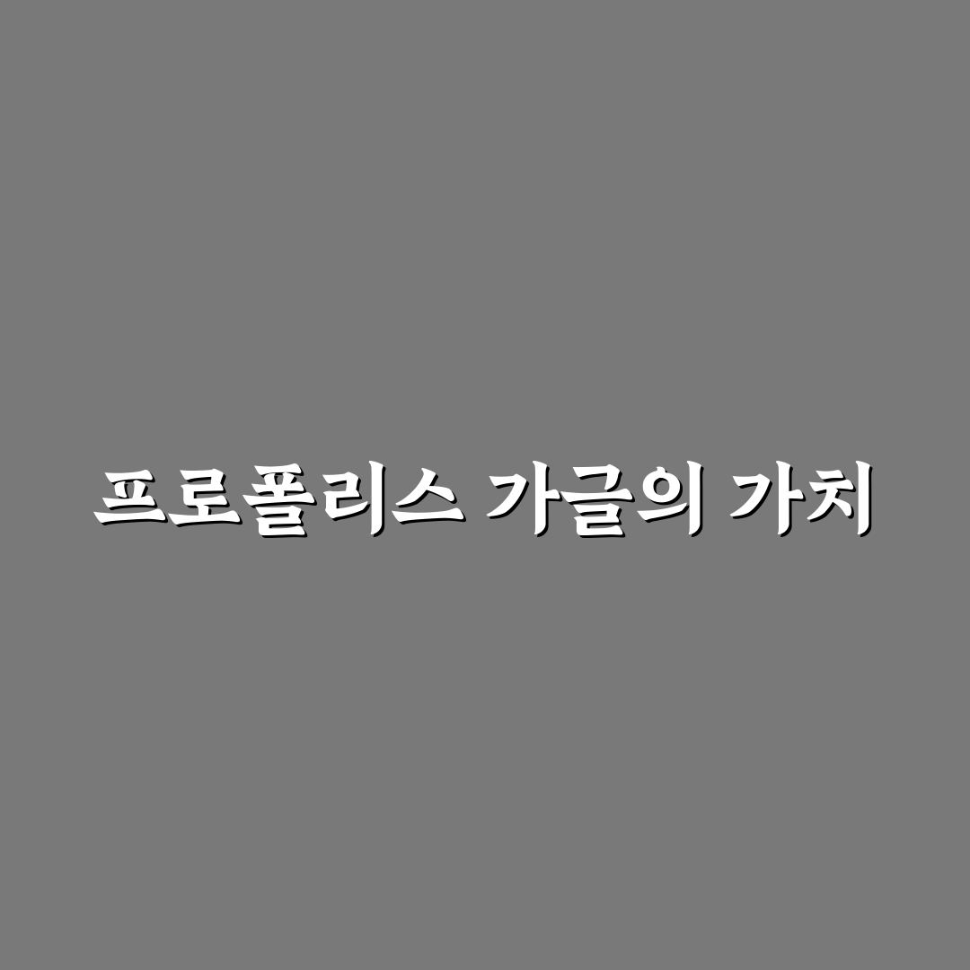 프로폴리스 가글 비교 꿀팁과 추천 제품 정리