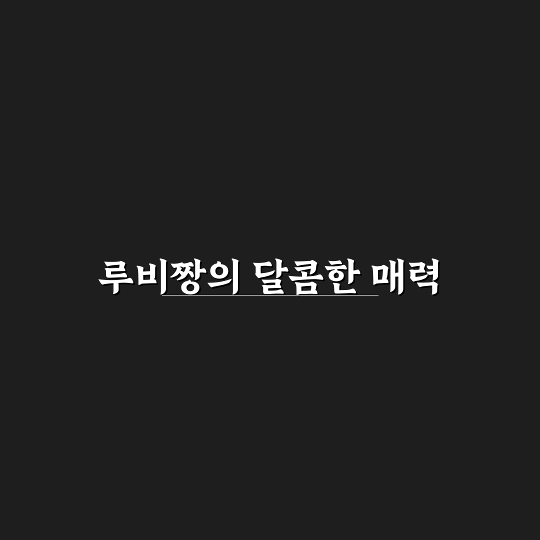 아이스크림 루비짱 추천 꿀팁과 맛의 비밀 공유