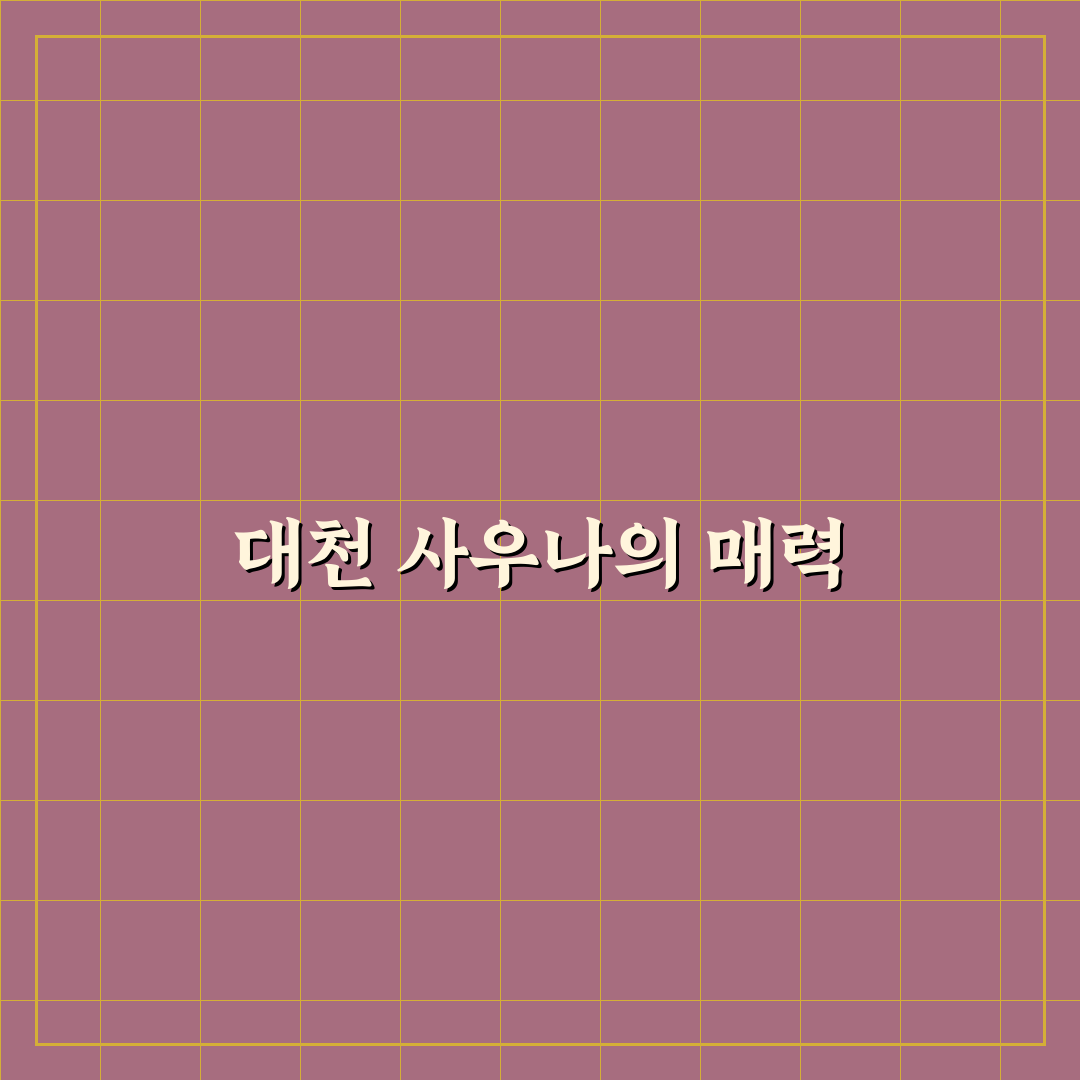 대천 해수욕장 사우나 추천 꿀팁과 이용 방법 정리