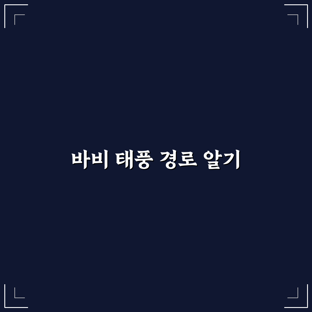 바비 태풍 경로 보는법 초보자도 쉽게 이해하기