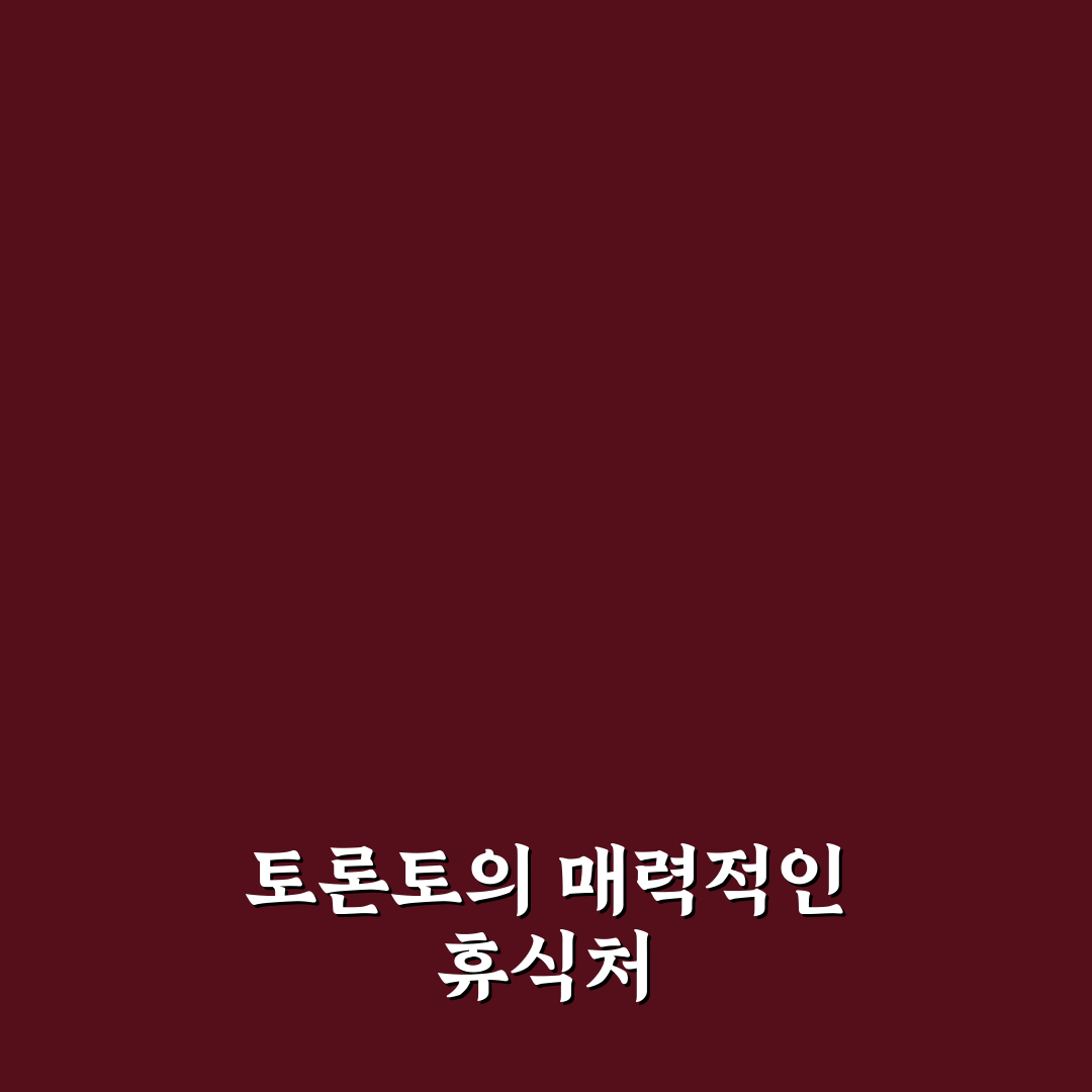 토론토 첼시호텔 꿀팁으로 완벽한 숙소 선택하기